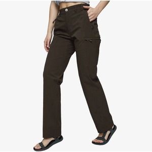 Mier Brown Pants Women's Quick Dry Cargo Pants Lightweight Hiking Sz 12 /34in